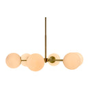 Modern European furniture - White Glass Orb 6-Light Chandelier - www.oroatrade.com