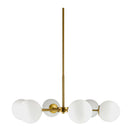 Modern European furniture - White Glass Orb 6-Light Chandelier - www.oroatrade.com