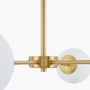 Modern European furniture - White Glass Orb 6-Light Chandelier - www.oroatrade.com