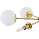 Modern European furniture - White Glass Orb 6-Light Chandelier - www.oroatrade.com