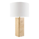 Modern European furniture - Burnished Beige Travertine Table Lamp - www.oroatrade.com