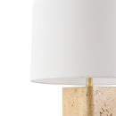 Modern European furniture - Burnished Beige Travertine Table Lamp - www.oroatrade.com