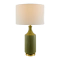 Modern European furniture - Fluted Glazed Ceramic Table Lamp - www.oroatrade.com