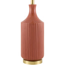 Modern European furniture - Fluted Glazed Ceramic Table Lamp - www.oroatrade.com