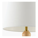 Modern European furniture - Rubberwood Beige Linen Table Lamp - www.oroatrade.com
