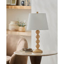Modern European furniture - Rubberwood Beige Linen Table Lamp - www.oroatrade.com