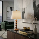 Modern European furniture - Rubberwood Beige Linen Table Lamp - www.oroatrade.com