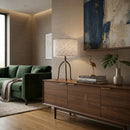Modern European furniture - Floral Print Linen Table Lamp S - www.oroatrade.com