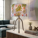 Modern European furniture - Floral Print Linen Table Lamp S - www.oroatrade.com