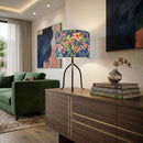 Modern European furniture - Floral Print Linen Table Lamp S - www.oroatrade.com