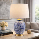 Hospitality furniture - Blue Floral Ceramic Table Lamp - www.oroatrade.com