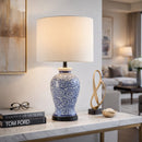 Hospitality furniture - Blue Vines Ceramic Table Lamp - www.oroatrade.com