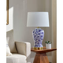 Hospitality furniture - Blue Flowers Ceramic Table Lamp - www.oroatrade.com