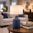 Modern European furniture - Painted Cement Accent Table Lamp - www.oroatrade.com
