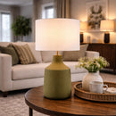 Modern European furniture - Painted Cement Accent Table Lamp - www.oroatrade.com