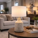 Modern European furniture - Painted Cement Accent Table Lamp - www.oroatrade.com
