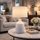 Modern European furniture - Painted Cement Accent Table Lamp - www.oroatrade.com