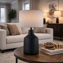Modern European furniture - Concrete Base Linen Table Lamp - www.oroatrade.com
