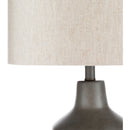 Modern European furniture - Concrete Base Linen Table Lamp - www.oroatrade.com