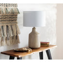 Modern European furniture - Concrete Base Linen Table Lamp - www.oroatrade.com