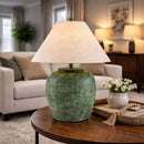 Modern European furniture - Painted Cement Linen Table Lamp - www.oroatrade.com