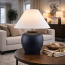 Modern European furniture - Painted Cement Linen Table Lamp - www.oroatrade.com