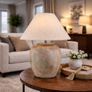 Modern European furniture - Painted Cement Linen Table Lamp - www.oroatrade.com