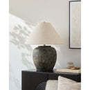 Modern European furniture - Painted Cement Linen Table Lamp - www.oroatrade.com
