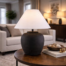 Modern European furniture - Painted Cement Linen Table Lamp - www.oroatrade.com