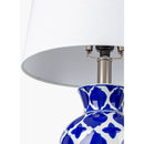 Contract furniture - Blue Patterned Ceramic Table Lamp - www.oroatrade.com
