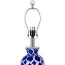 Contract furniture - Blue Patterned Ceramic Table Lamp - www.oroatrade.com