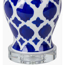 Contract furniture - Blue Patterned Ceramic Table Lamp - www.oroatrade.com