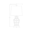 Contract furniture - Blue Patterned Ceramic Table Lamp - www.oroatrade.com