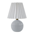 Modern European furniture - Pleated Linen Ceramic Table Lamp - www.oroatrade.com