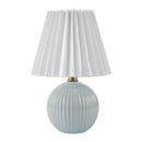 Modern European furniture - Pleated Linen Ceramic Table Lamp - www.oroatrade.com