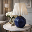 Modern European furniture - Pleated Linen Ceramic Table Lamp - www.oroatrade.com