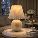 Modern European furniture - Pleated Linen Ceramic Table Lamp - www.oroatrade.com
