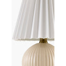 Modern European furniture - Pleated Linen Ceramic Table Lamp - www.oroatrade.com