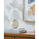 Modern European furniture - Pleated Linen Ceramic Table Lamp - www.oroatrade.com