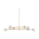 Contract furniture - White Glass Sputnik Chandelier - www.oroatrade.com