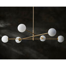 Contract furniture - White Glass Sputnik Chandelier - www.oroatrade.com