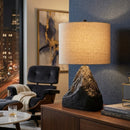 Contract furniture - Black Organic Textured Table Lamp - www.oroatrade.com
