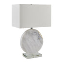 Contract furniture - Round White Marble Table Lamp - www.oroatrade.com