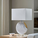 Contract furniture - Round White Marble Table Lamp - www.oroatrade.com