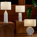 Contract furniture - Round White Marble Table Lamp - www.oroatrade.com