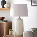 Contract furniture - Beige Linen Table Lamp - www.oroatrade.com