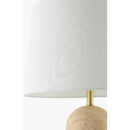 Hospitality furniture - Drum Shade Travertine Table Lamp - www.oroatrade.com