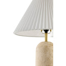 Hospitality furniture - Empire Shade Travertine Table Lamp - www.oroatrade.com