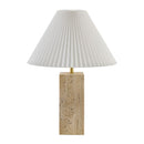 Contract furniture - Square Travertine Empire Table Lamp - www.oroatrade.com