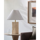Contract furniture - Square Travertine Empire Table Lamp - www.oroatrade.com